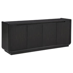 Leandro 72-inch 4-door TV Stand Media Console Burnished Black
