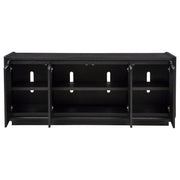 Leandro 72-inch 4-door TV Stand Media Console Burnished Black