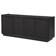 Leandro 72-inch 4-door TV Stand Media Console Burnished Black
