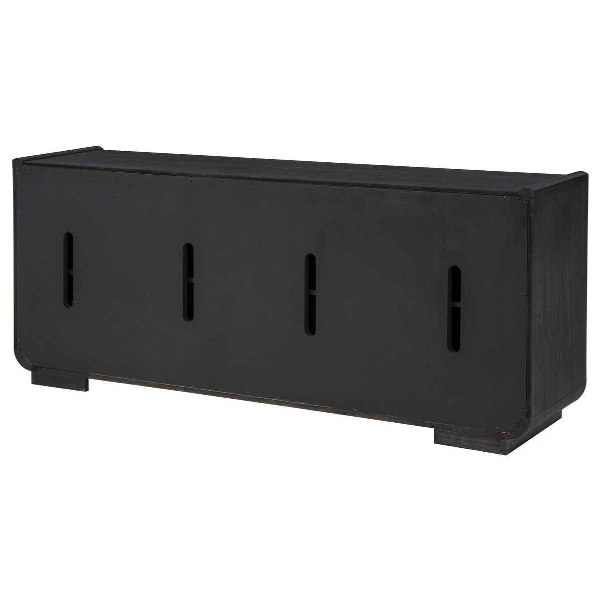 Leandro 72-inch 4-door TV Stand Media Console Burnished Black