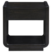 Leandro 1-drawer Wood Occasional Side End Table Burnished Black