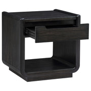 Leandro 2-piece Wood Coffee and End Table Set Burnished Black