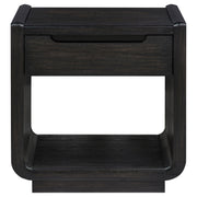 Leandro 2-piece Wood Coffee and End Table Set Burnished Black