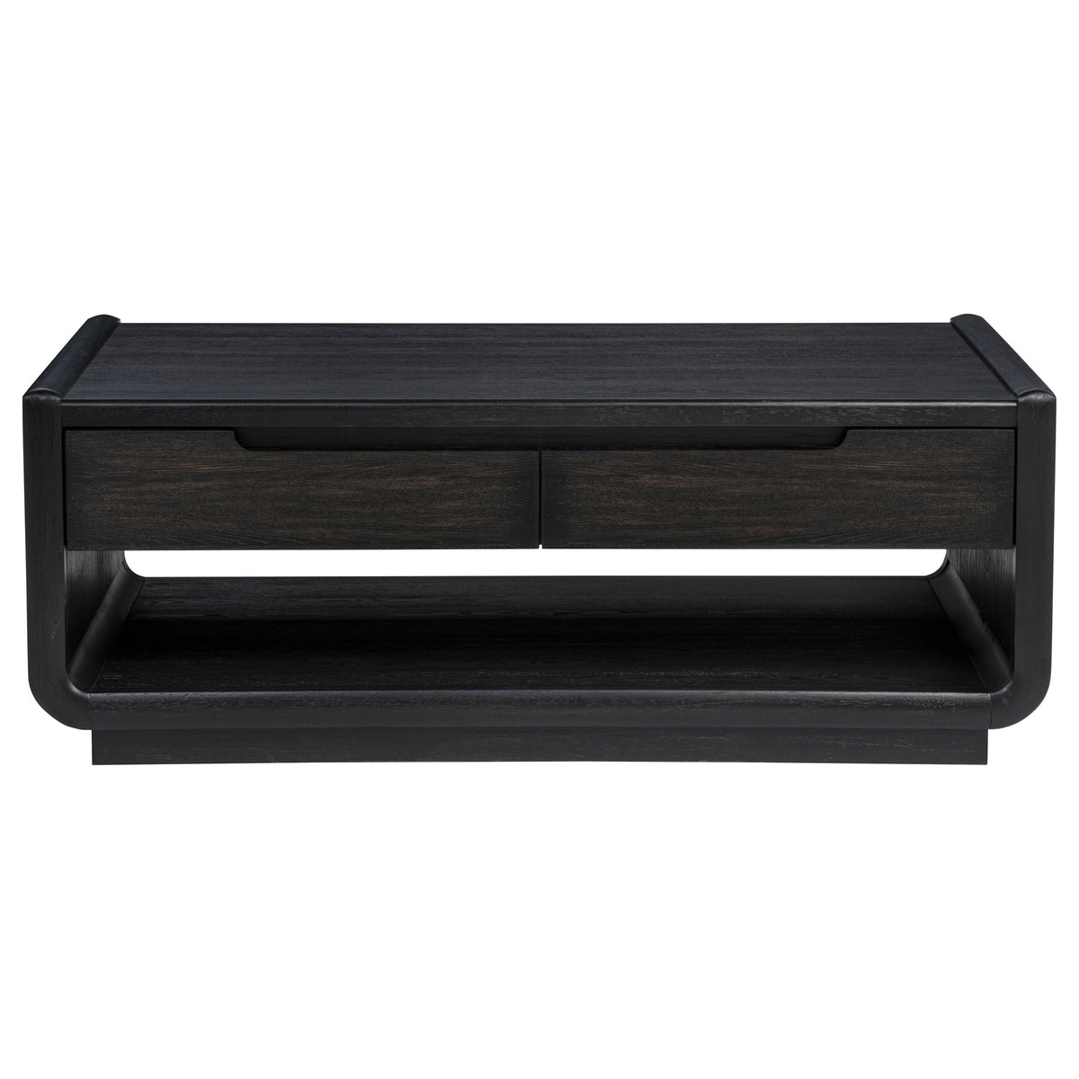 Leandro 2-piece Wood Coffee and End Table Set Burnished Black