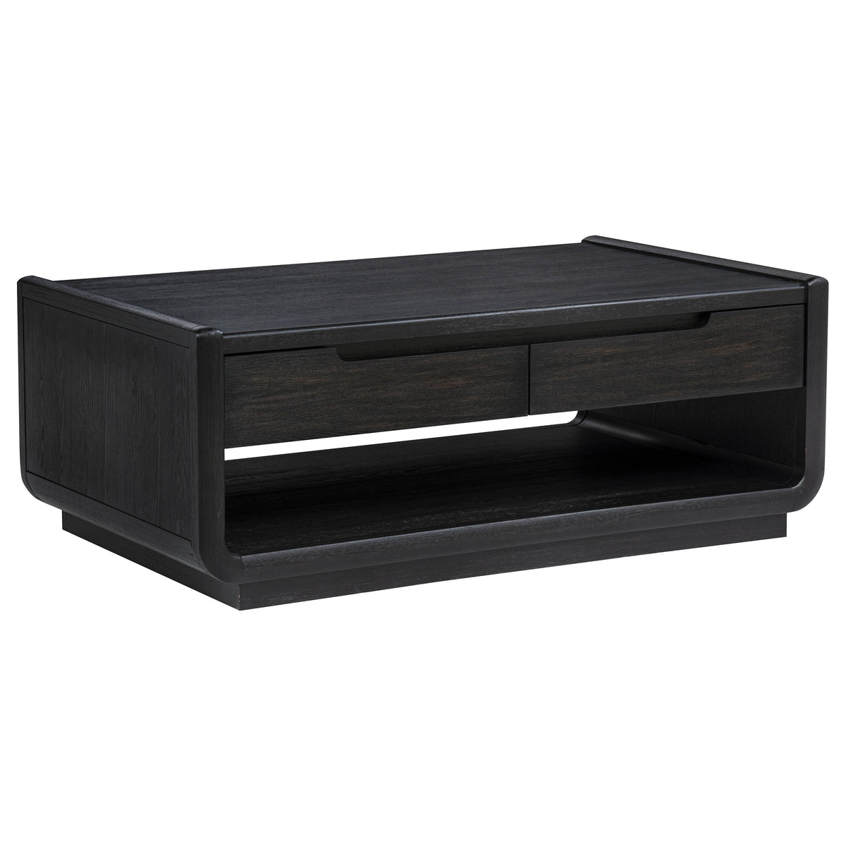 Leandro 3-piece Wood Coffee and End Table Set Burnished Black