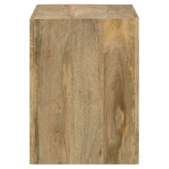 Mesa auxiliar rectangular Benton de madera maciza natural