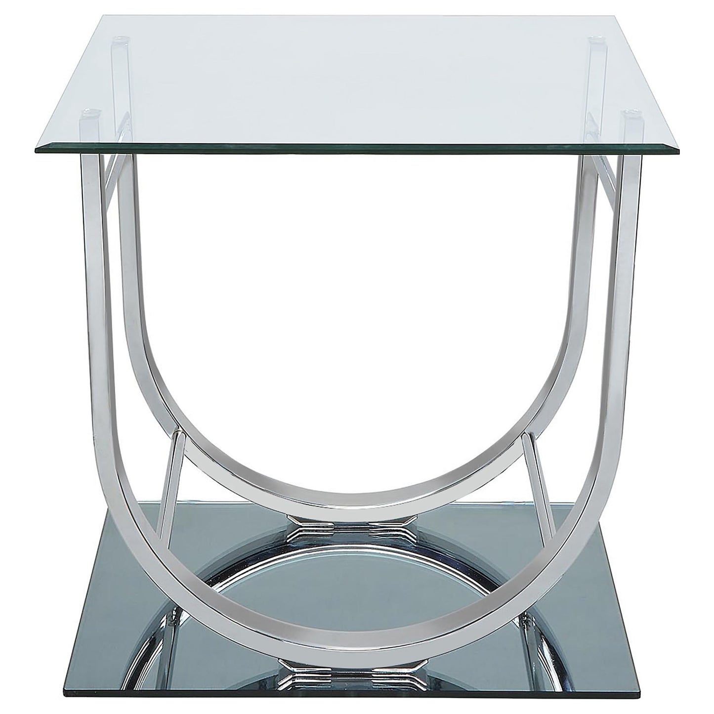 Danville Glass Top Coffee and End Table Set Chrome