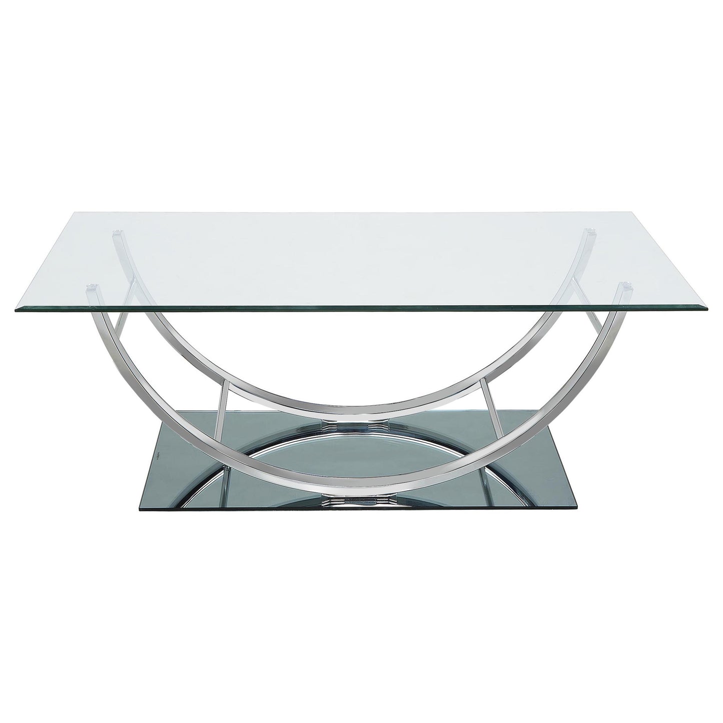 Danville Glass Top Coffee and End Table Set Chrome