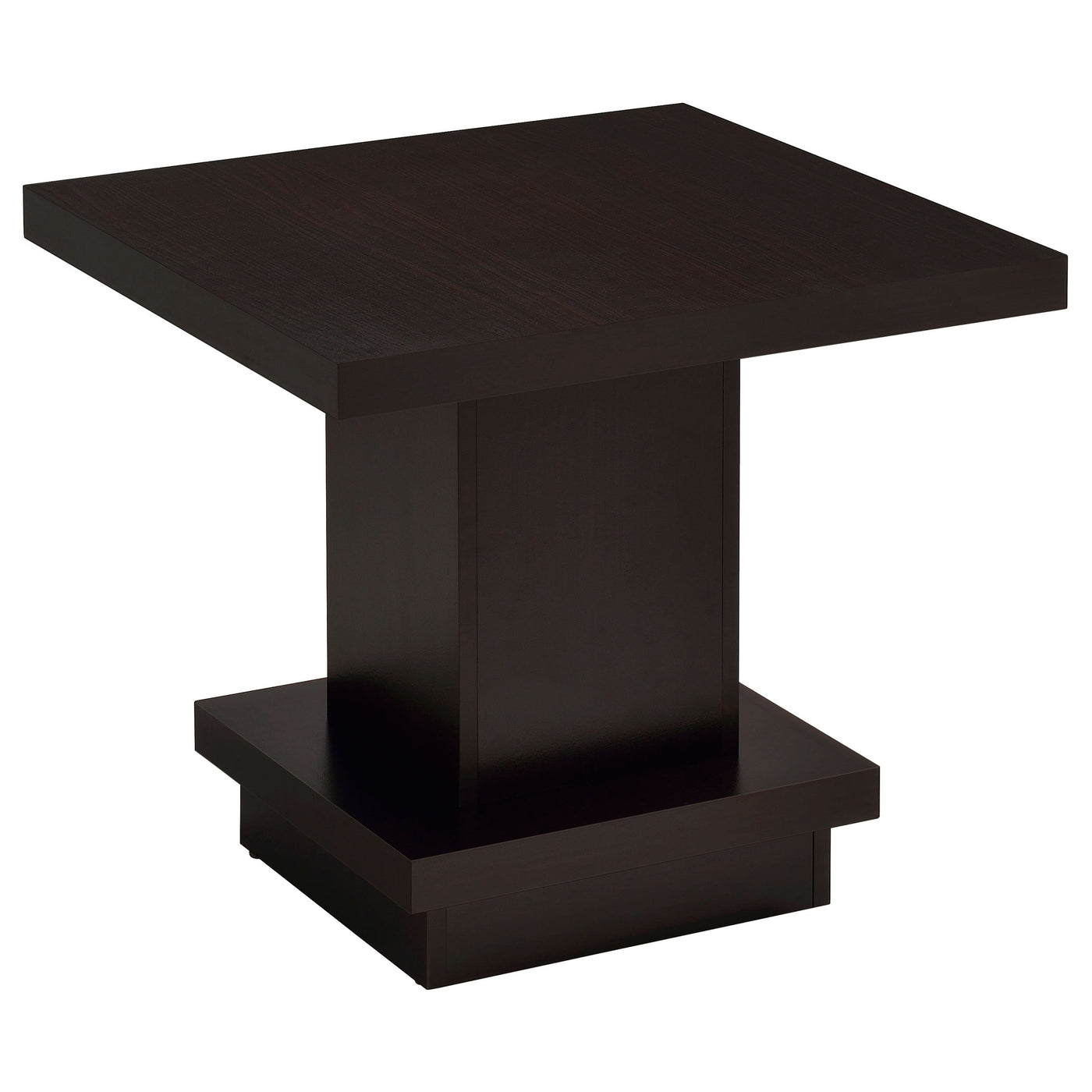 Mesa auxiliar de madera de ingeniería cuadrada Reston Cappuccino