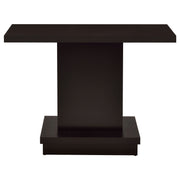 Mesa consola con pedestal de madera de ingeniería Reston, color capuchino