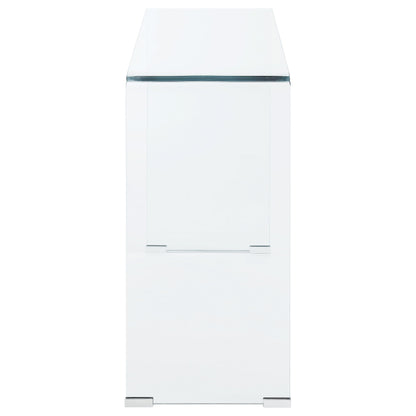 Consola de entrada Ripley de vidrio templado curvado transparente