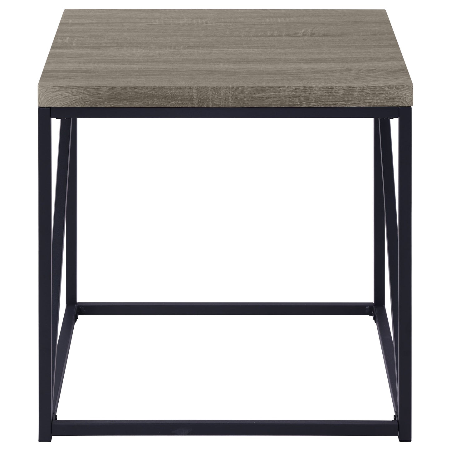 Birdie Square Engineered Wood End Table Sonoma Grey