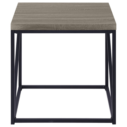 Birdie Square Engineered Wood End Table Sonoma Grey
