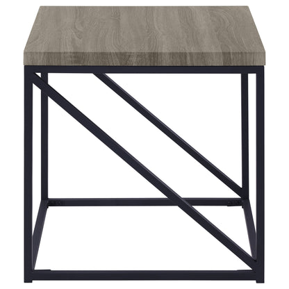 Birdie Square Engineered Wood End Table Sonoma Grey