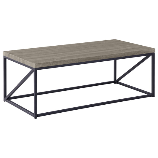 Birdie Rectangular Engineered Wood Coffee Table Sonoma Grey
