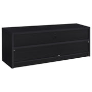 Consola multimedia Rutland para TV de 59 pulgadas con 3 cajones, color negro