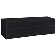 Consola multimedia Rutland para TV de 59 pulgadas con 3 cajones, color negro