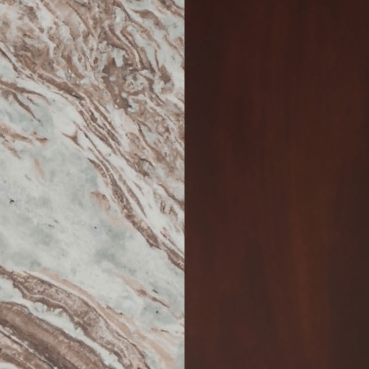 Jenna 35-inch Round Marble Top Cocktail Coffee Table Brown