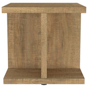 Mesa auxiliar cuadrada de madera de ingeniería Cortona de mango