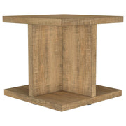 Mesa auxiliar cuadrada de madera de ingeniería Cortona de mango