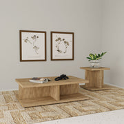Mesa auxiliar cuadrada de madera de ingeniería Cortona de mango
