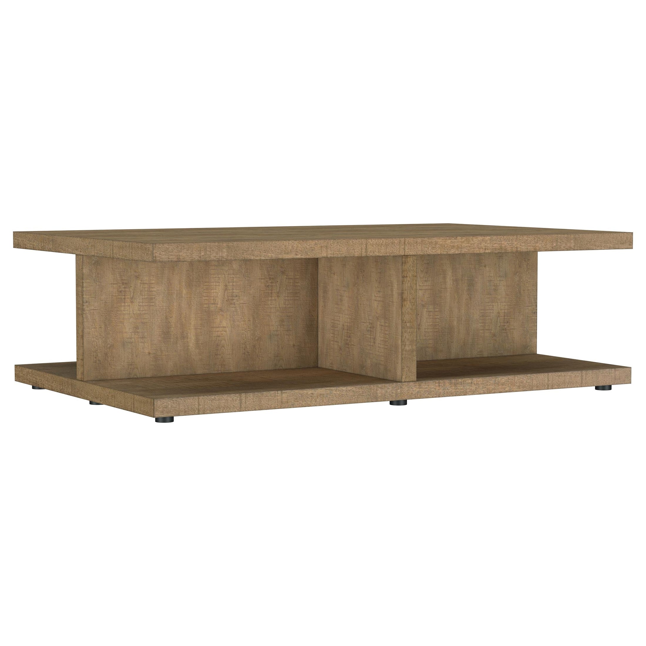 Mesa de centro cuadrada de madera de ingeniería Cortona, color mango