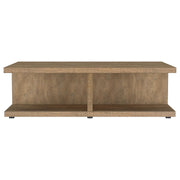 Mesa de centro cuadrada de madera de ingeniería Cortona, color mango