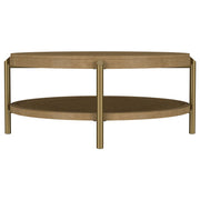 Arini Round Coffee Table With Storage Shelf