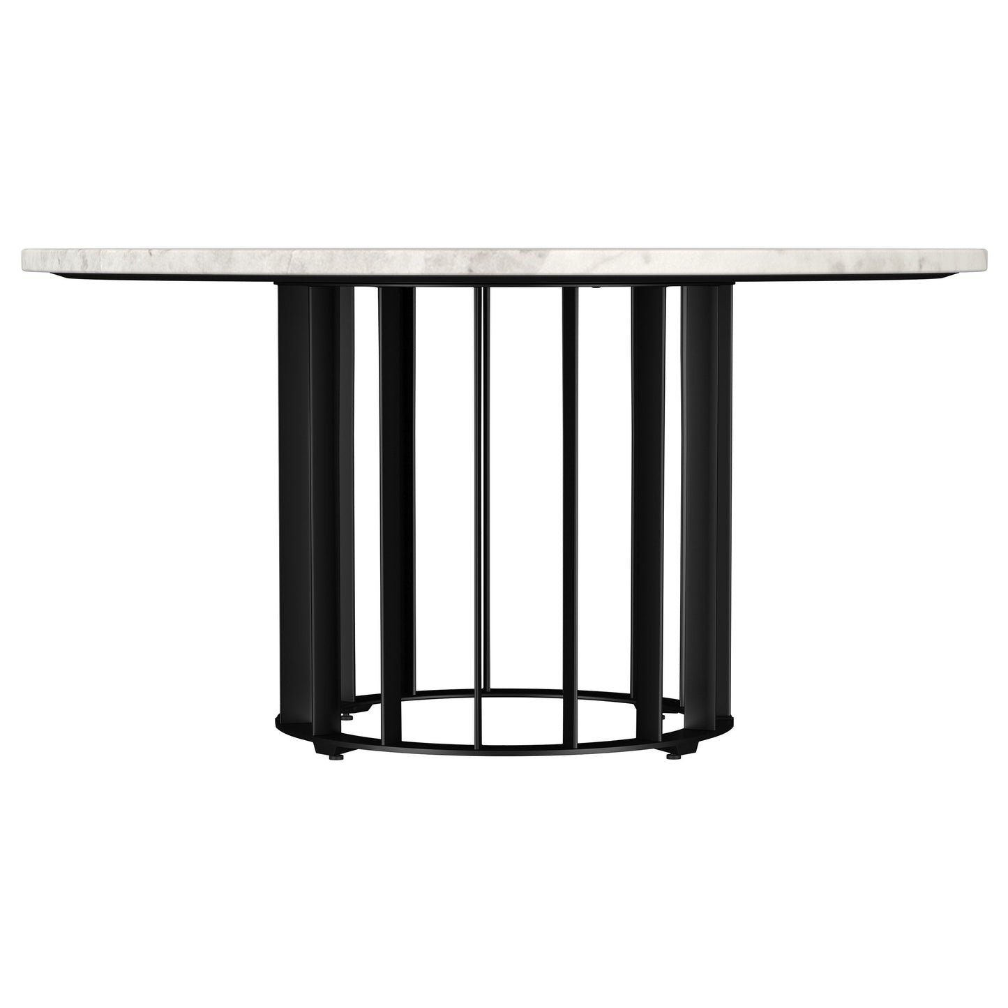Haven Round Marble Coffee and End Table Set Black