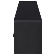 Consola multimedia Murray para TV de 70 pulgadas y 2 puertas, color negro