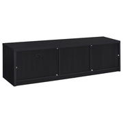 Consola multimedia Murray para TV de 70 pulgadas y 2 puertas, color negro