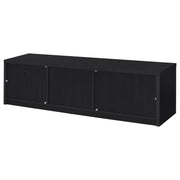 Consola multimedia Murray para TV de 70 pulgadas y 2 puertas, color negro