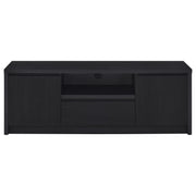 Mueble de TV Winfield de 2 puertas, consola multimedia, color negro