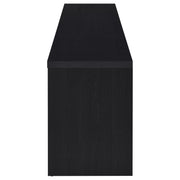 Mueble de TV Winfield de 2 puertas, consola multimedia, color negro
