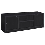 Mueble de TV Winfield de 2 puertas, consola multimedia, color negro