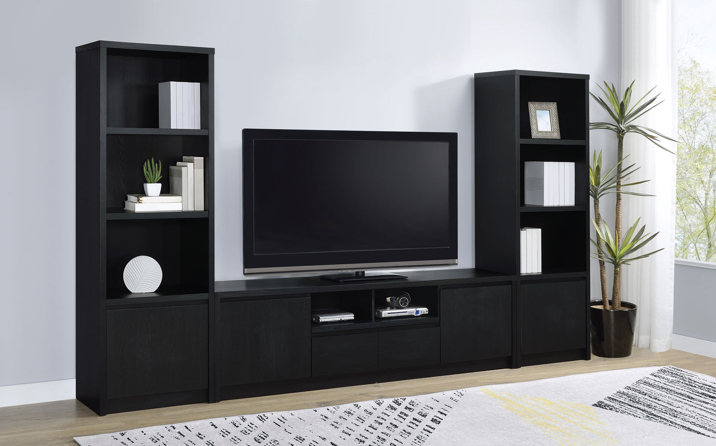 Winfield Entertainment Center 78-inch TV Stand Black