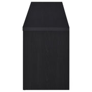 Mueble de TV Winfield de 2 puertas, consola multimedia, color negro