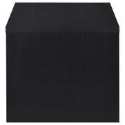 Mesa auxiliar cuadrada de madera de ingeniería Knapp, color negro