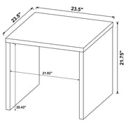Mesa auxiliar cuadrada de madera de ingeniería Knapp, color negro