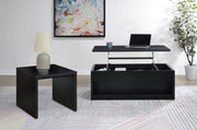 Juego de mesa de centro elevable Knapp, color negro