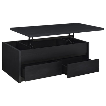 Juego de mesa de centro elevable Knapp, color negro