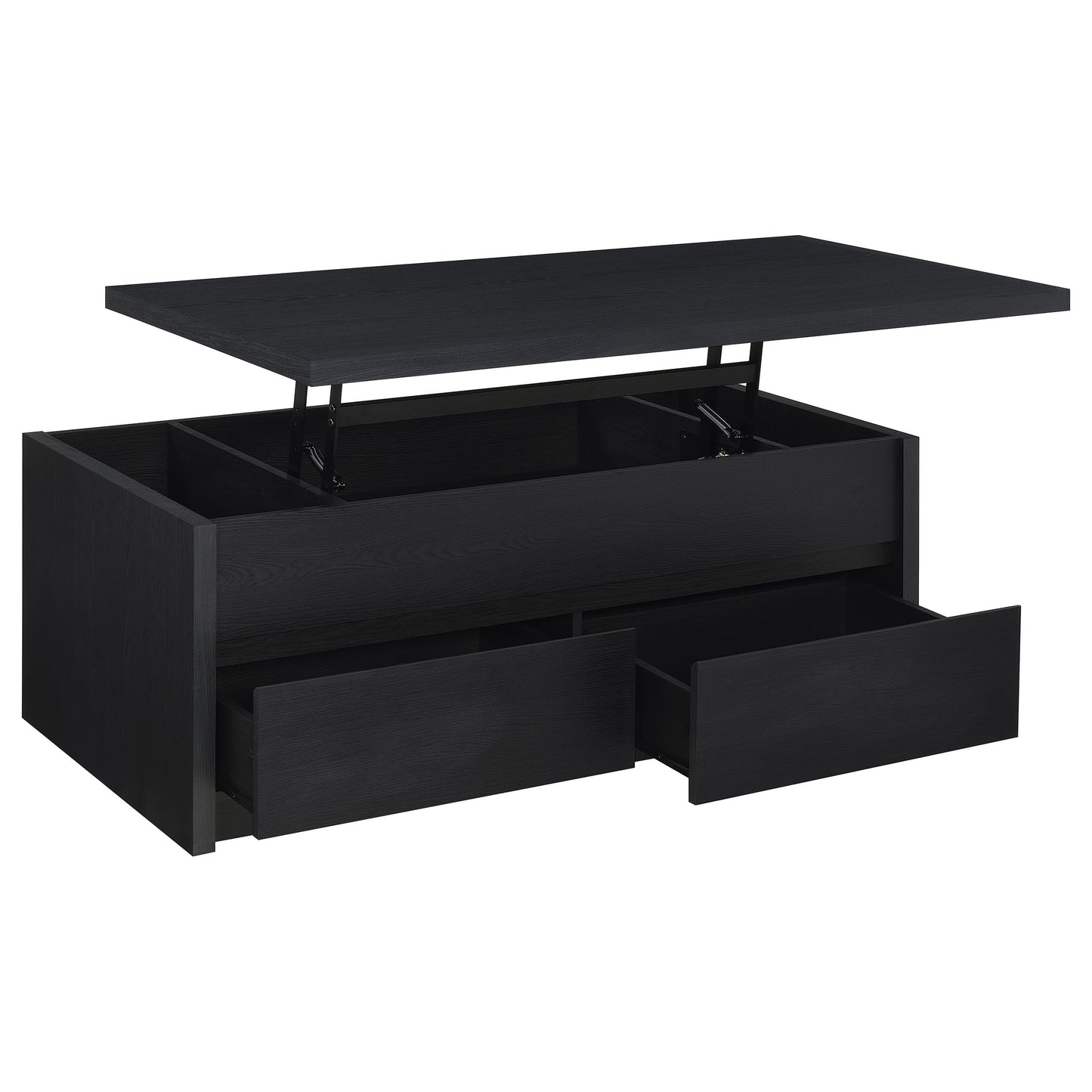 Juego de mesa de centro elevable Knapp, color negro