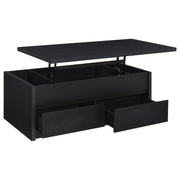 Juego de mesa de centro elevable Knapp, color negro