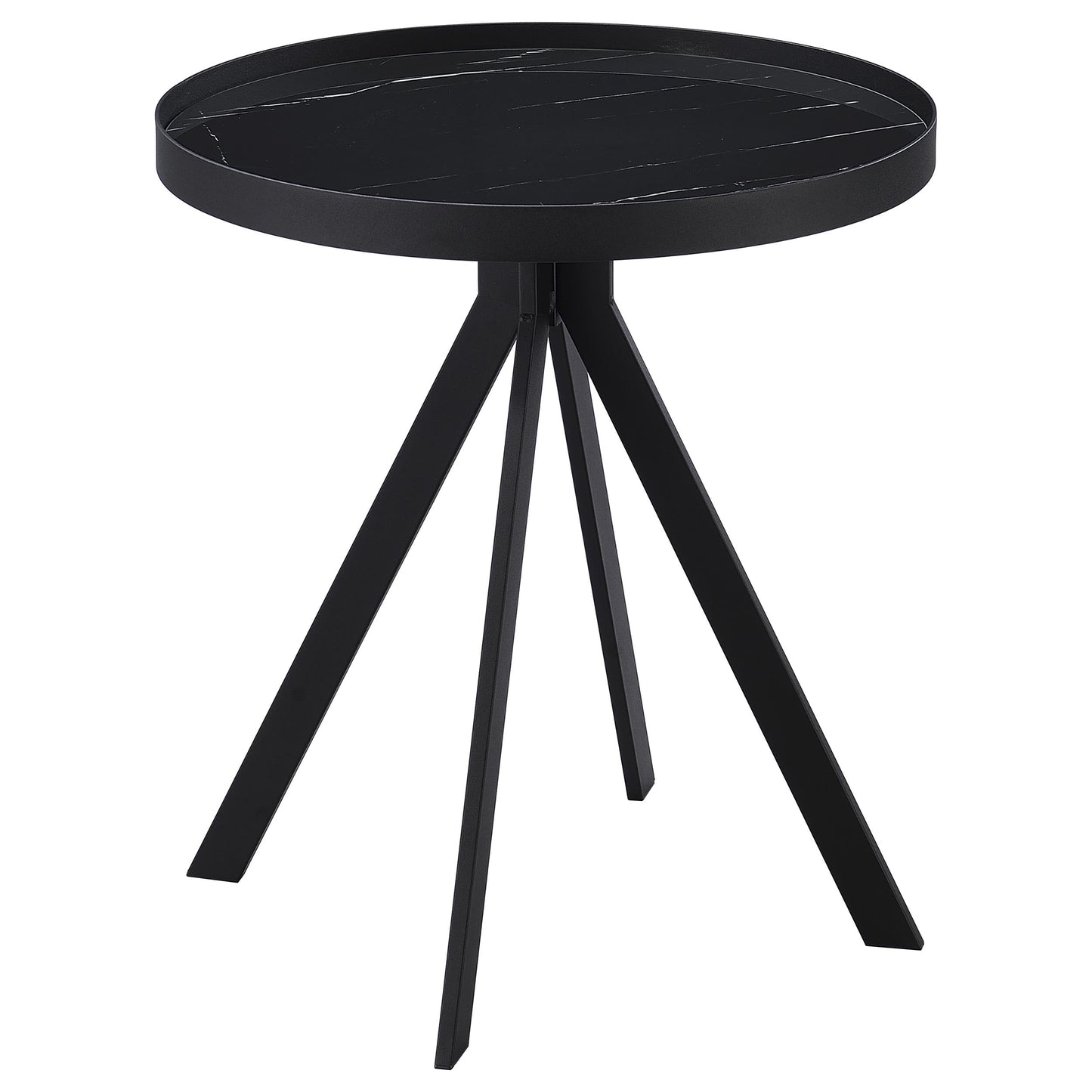 Briggs Round Coffee and End Table Set Black