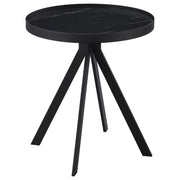Juego de mesa auxiliar y de centro redonda Briggs, color negro
