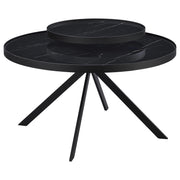 Juego de mesa auxiliar y de centro redonda Briggs, color negro