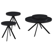 Juego de mesa auxiliar y de centro redonda Briggs, color negro