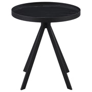 Juego de mesa auxiliar y de centro redonda Briggs, color negro
