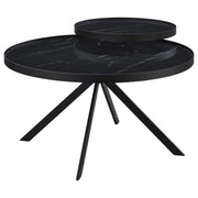 Juego de mesa auxiliar y de centro redonda Briggs, color negro