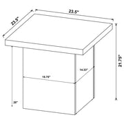 Max Square Engineered Laminate End Side Table Black